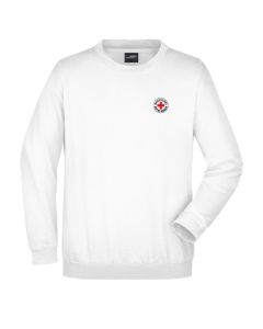 DRK Sweatshirt weiß, Stick Rundlogo VS